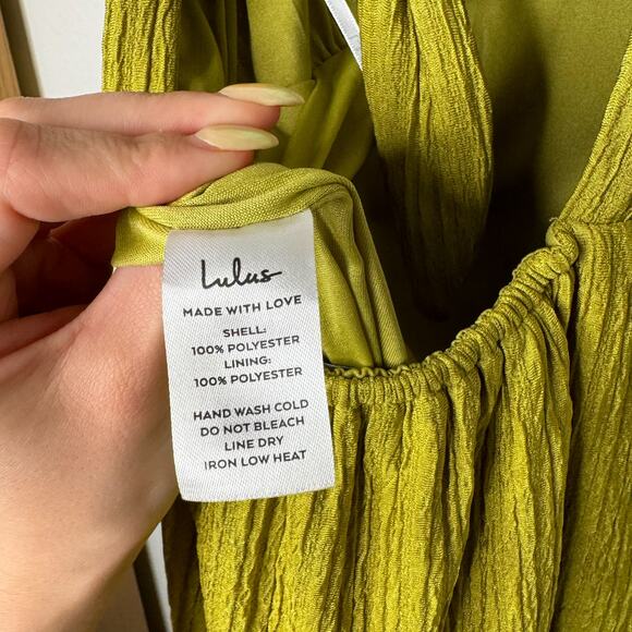 Lulus Green Faux Wrap Midi Dress - Picture 6 of 10